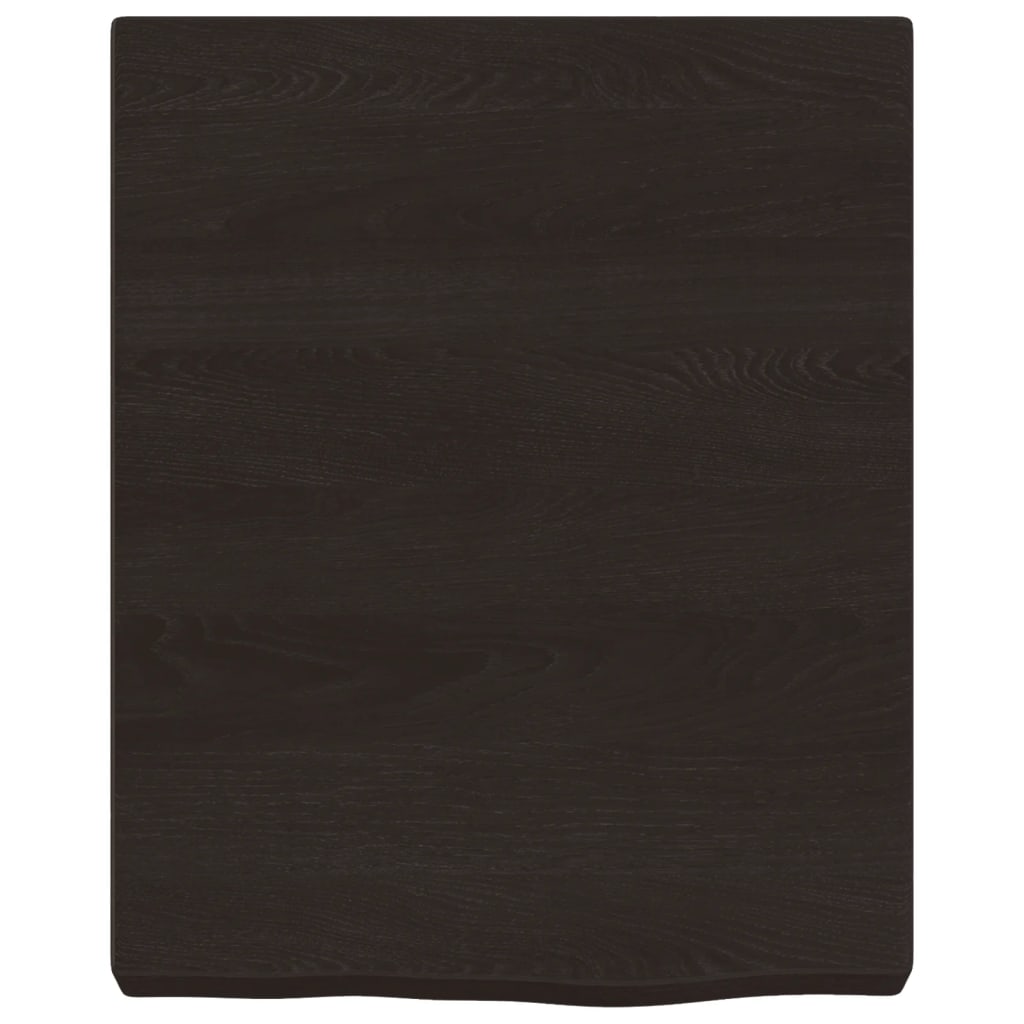 vidaXL Bathroom Countertop Dark Brown 40x50x(2-6) cm Treated Solid Wood