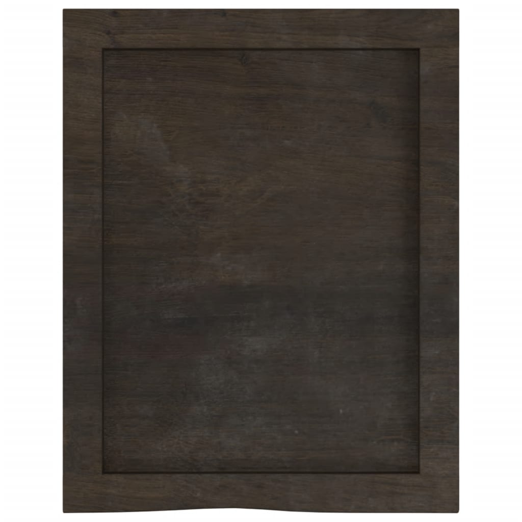 vidaXL Bathroom Countertop Dark Brown 40x50x(2-6) cm Treated Solid Wood