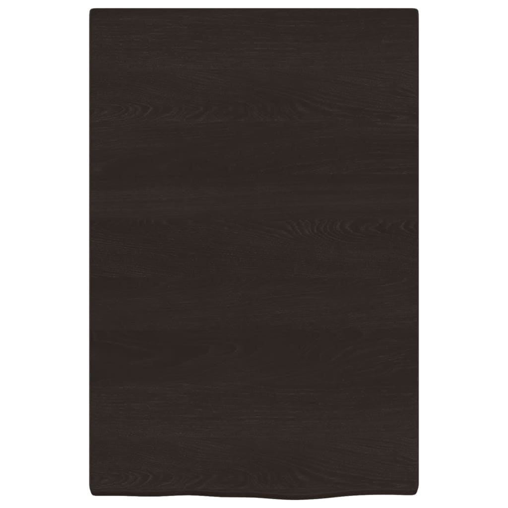 vidaXL Bathroom Countertop Dark Brown 40x60x2 cm Treated Solid Wood