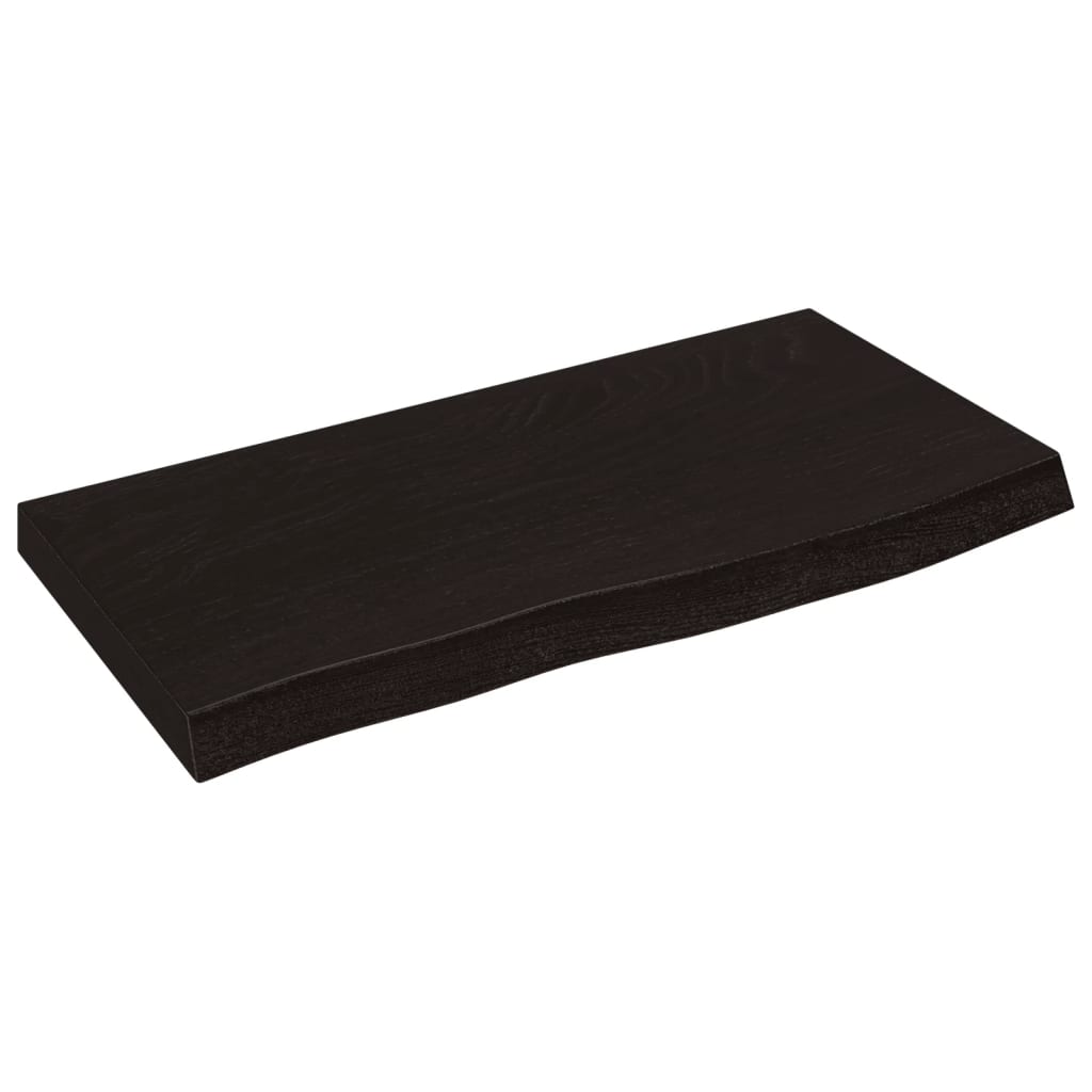 vidaXL Bathroom Countertop Dark Brown 60x30x(2-4) cm Treated Solid Wood