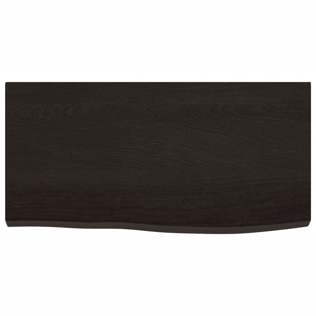 vidaXL Bathroom Countertop Dark Brown 60x30x(2-4) cm Treated Solid Wood