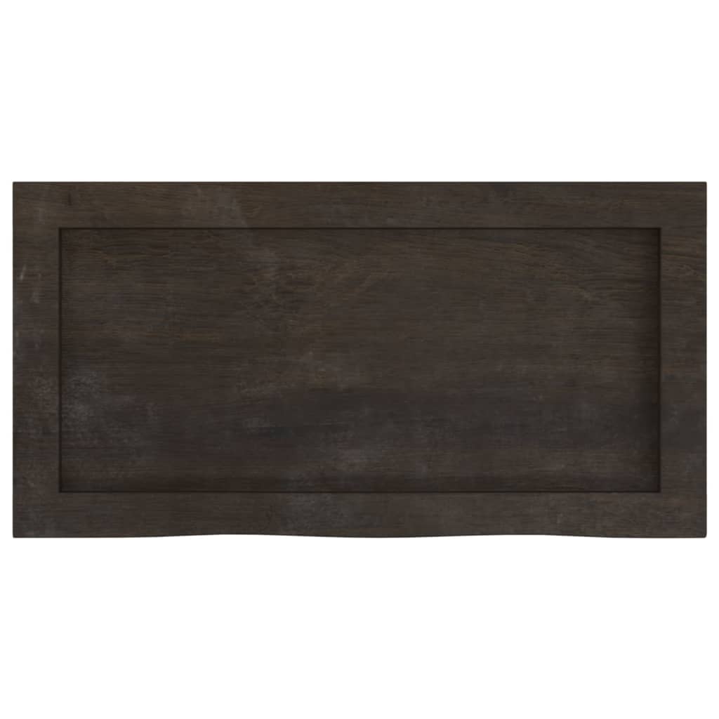 vidaXL Bathroom Countertop Dark Brown 60x30x(2-6) cm Treated Solid Wood