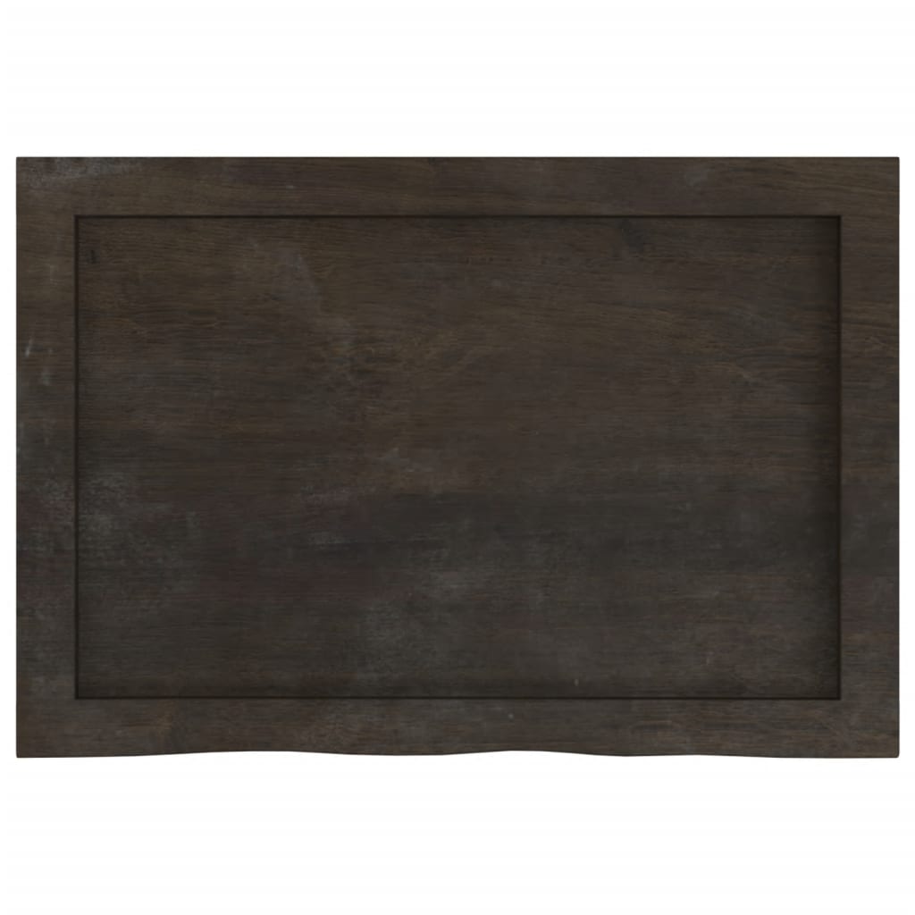 vidaXL Bathroom Countertop Dark Brown 60x40x(2-4) cm Treated Solid Wood