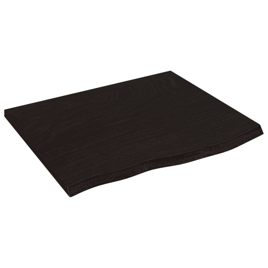 vidaXL Bathroom Countertop Dark Brown 60x50x(2-6) cm Treated Solid Wood