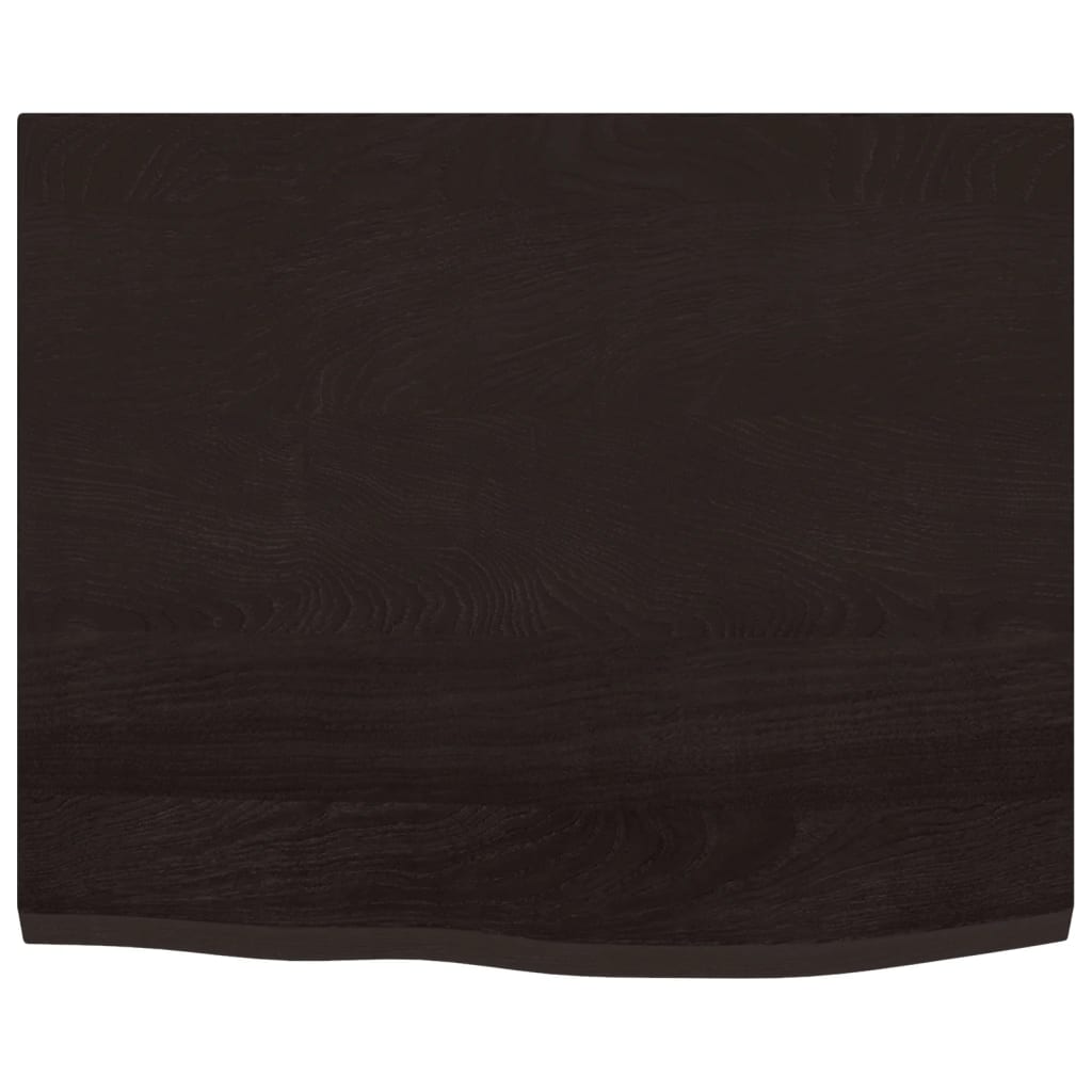 vidaXL Bathroom Countertop Dark Brown 60x50x(2-6) cm Treated Solid Wood