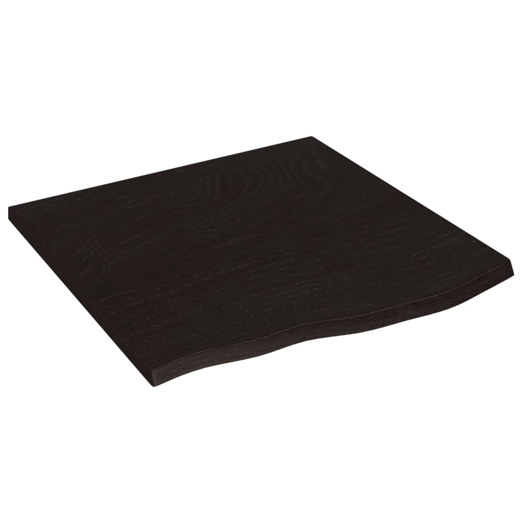 vidaXL Bathroom Countertop Dark Brown 60x60x2 cm Treated Solid Wood