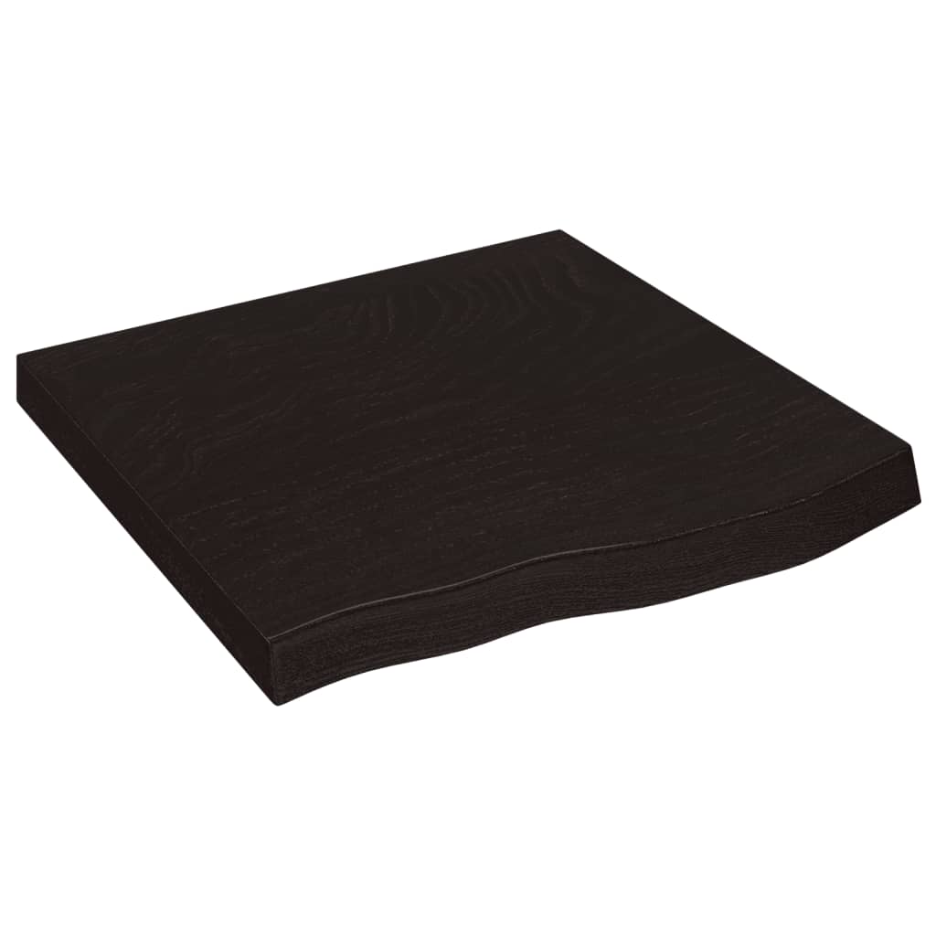 vidaXL Bathroom Countertop Dark Brown 60x60x(2-6) cm Treated Solid Wood