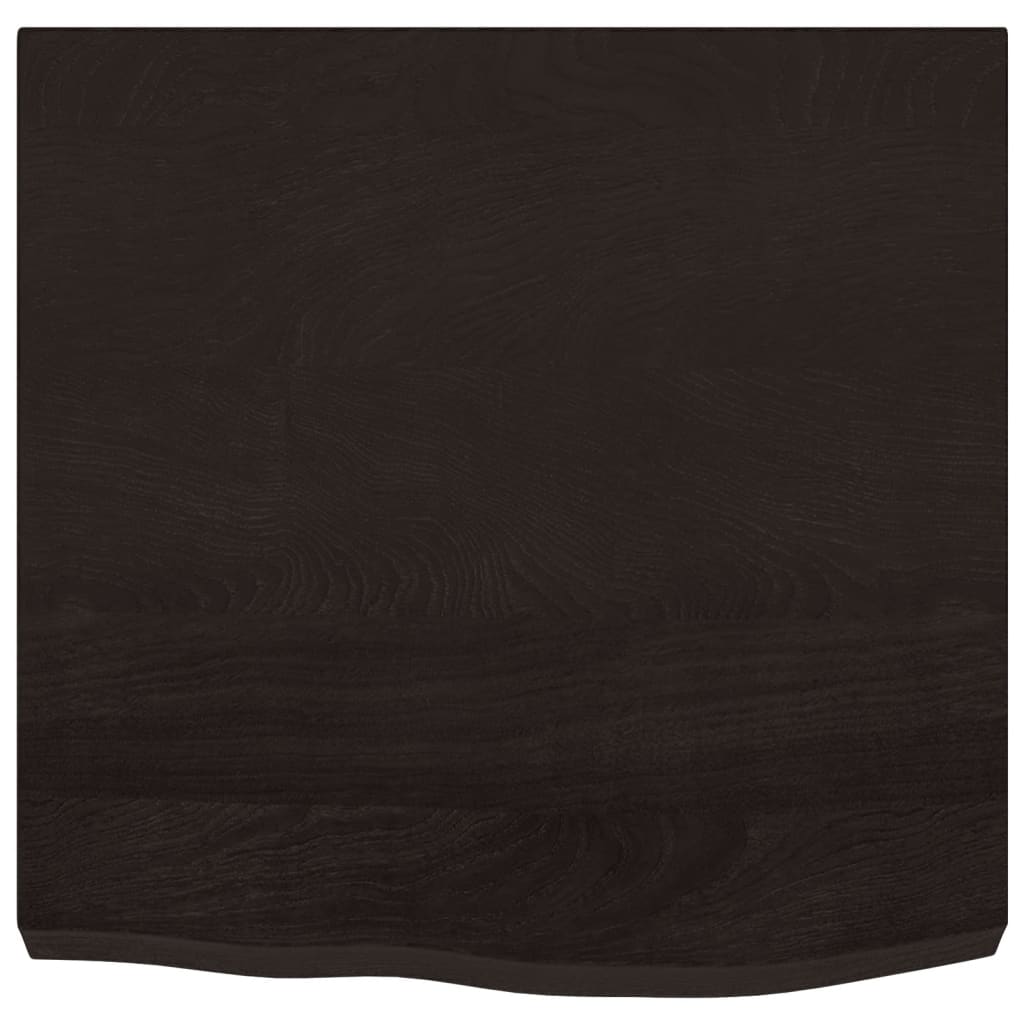 vidaXL Bathroom Countertop Dark Brown 60x60x(2-6) cm Treated Solid Wood