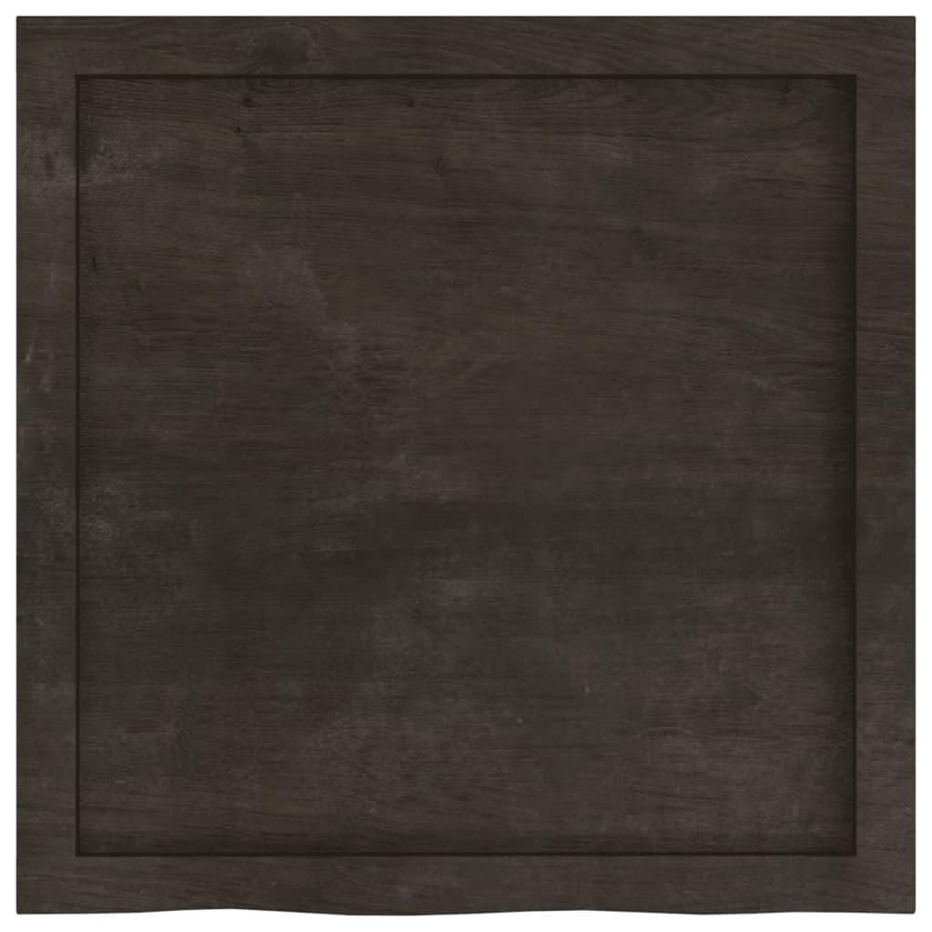 vidaXL Bathroom Countertop Dark Brown 60x60x(2-6) cm Treated Solid Wood