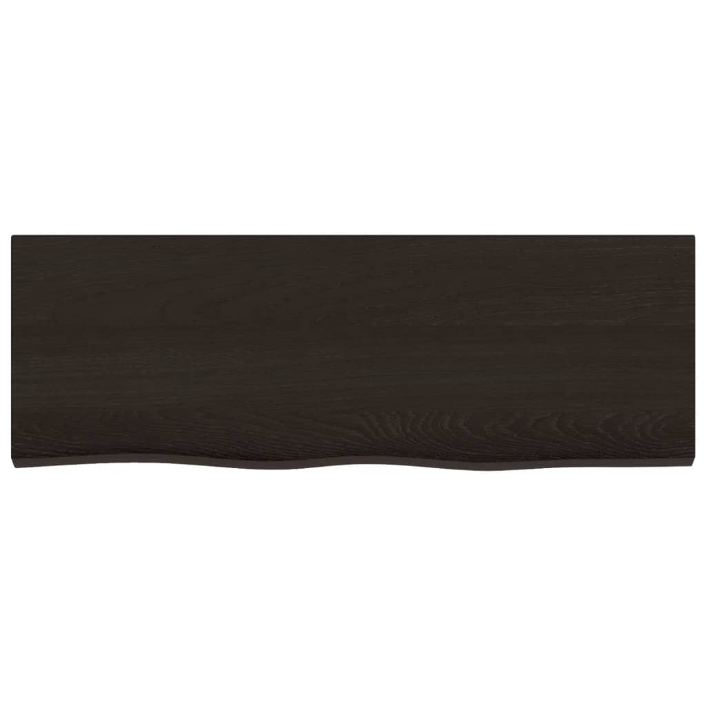 vidaXL Bathroom Countertop Dark Brown 80x30x(2-4) cm Treated Solid Wood