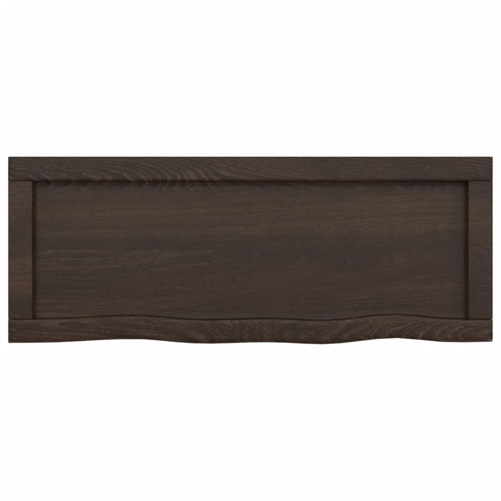 vidaXL Bathroom Countertop Dark Brown 80x30x(2-4) cm Treated Solid Wood