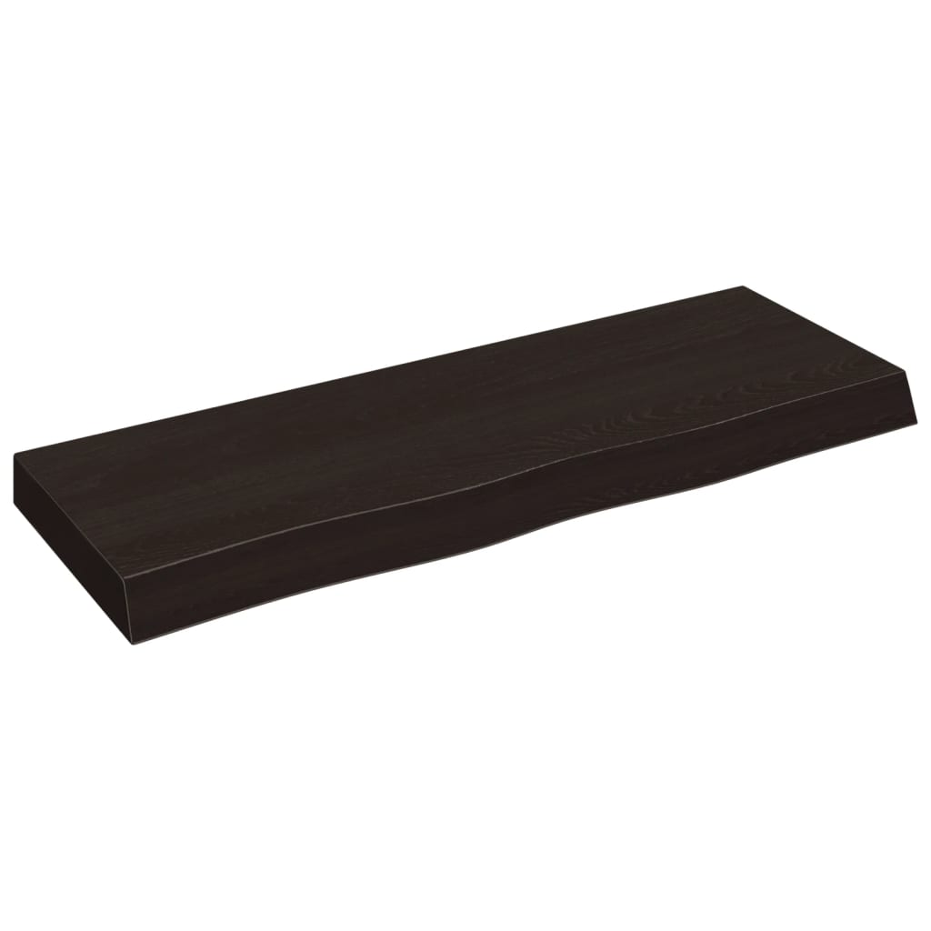 vidaXL Bathroom Countertop Dark Brown 80x30x(2-6) cm Treated Solid Wood