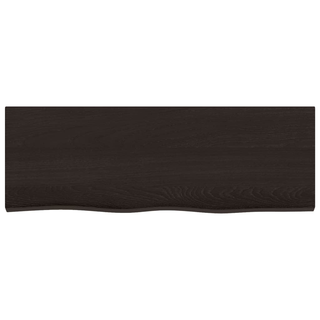 vidaXL Bathroom Countertop Dark Brown 80x30x(2-6) cm Treated Solid Wood