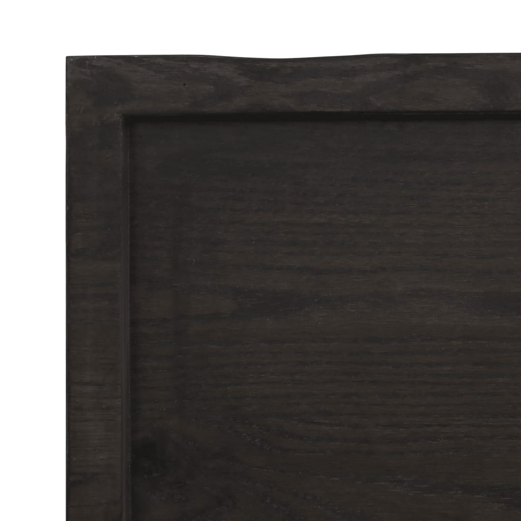 vidaXL Bathroom Countertop Dark Brown 100x50x(2-6) cm Treated Solid Wood