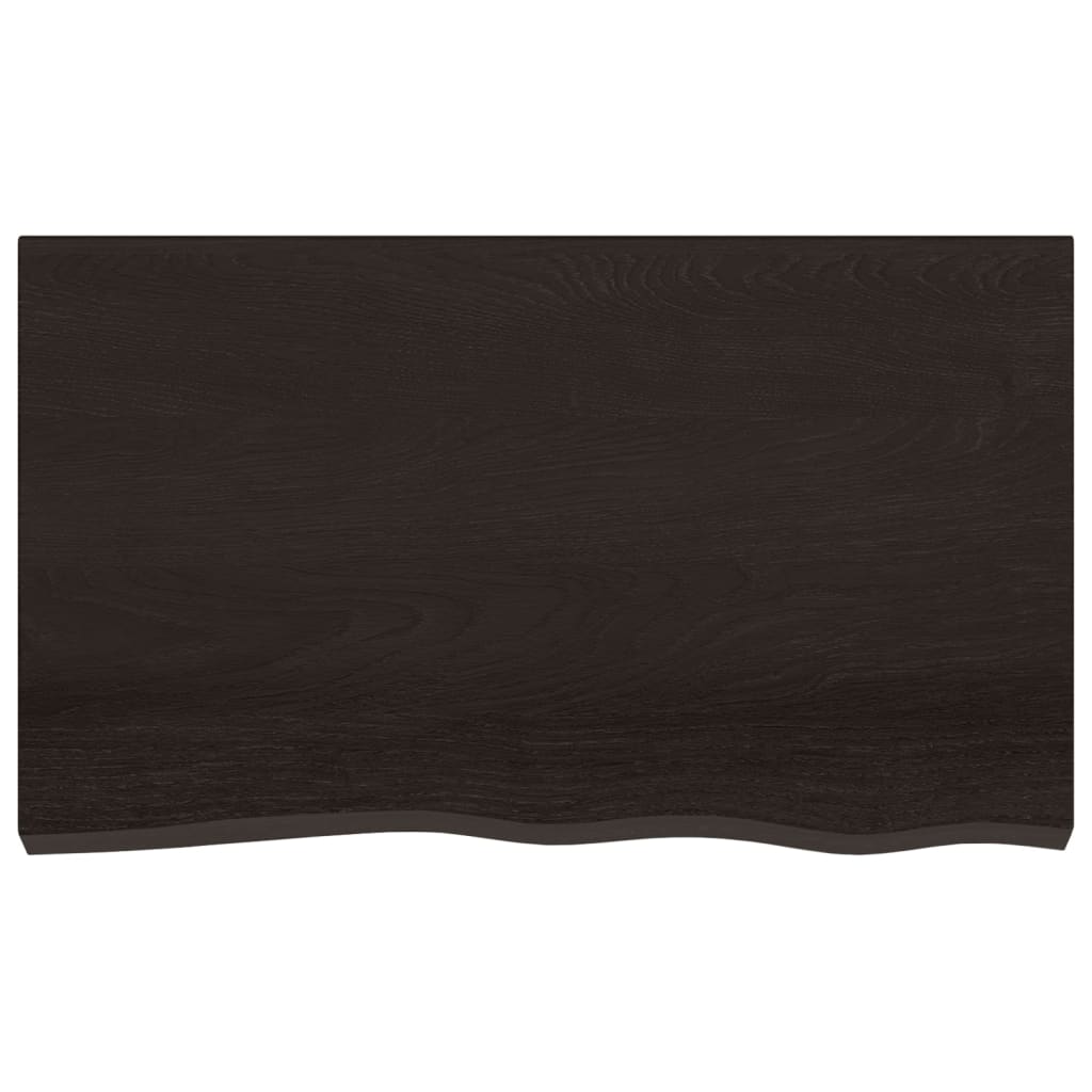 vidaXL Bathroom Countertop Dark Brown 100x60x2 cm Treated Solid Wood