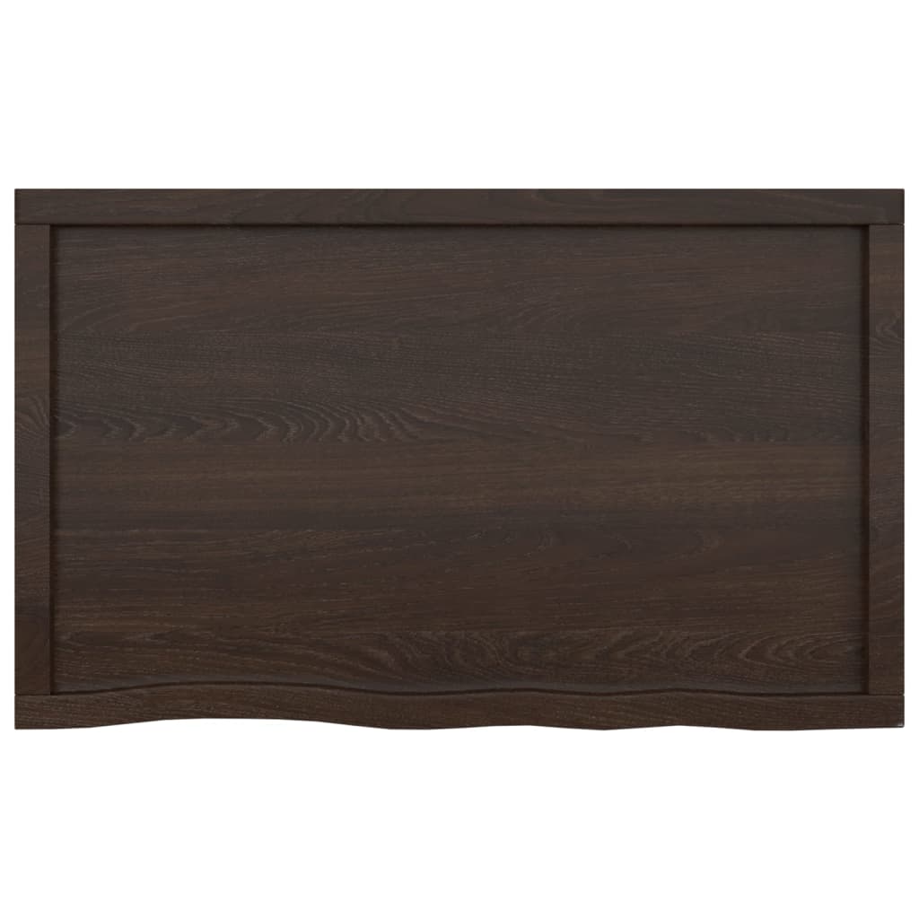 vidaXL Bathroom Countertop Dark Brown 100x60x(2-4) cm Treated Solid Wood