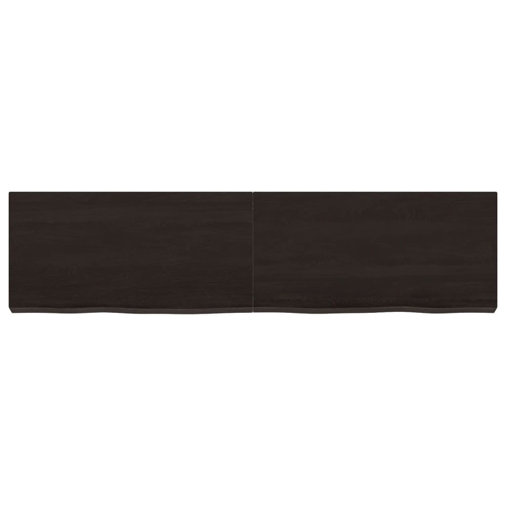 vidaXL Bathroom Countertop Dark Brown 120x30x(2-6) cm Treated Solid Wood