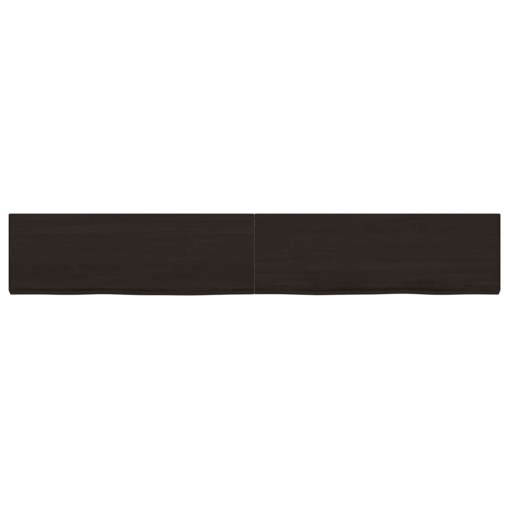 vidaXL Bathroom Countertop Dark Brown 180x30x(2-6) cm Treated Solid Wood