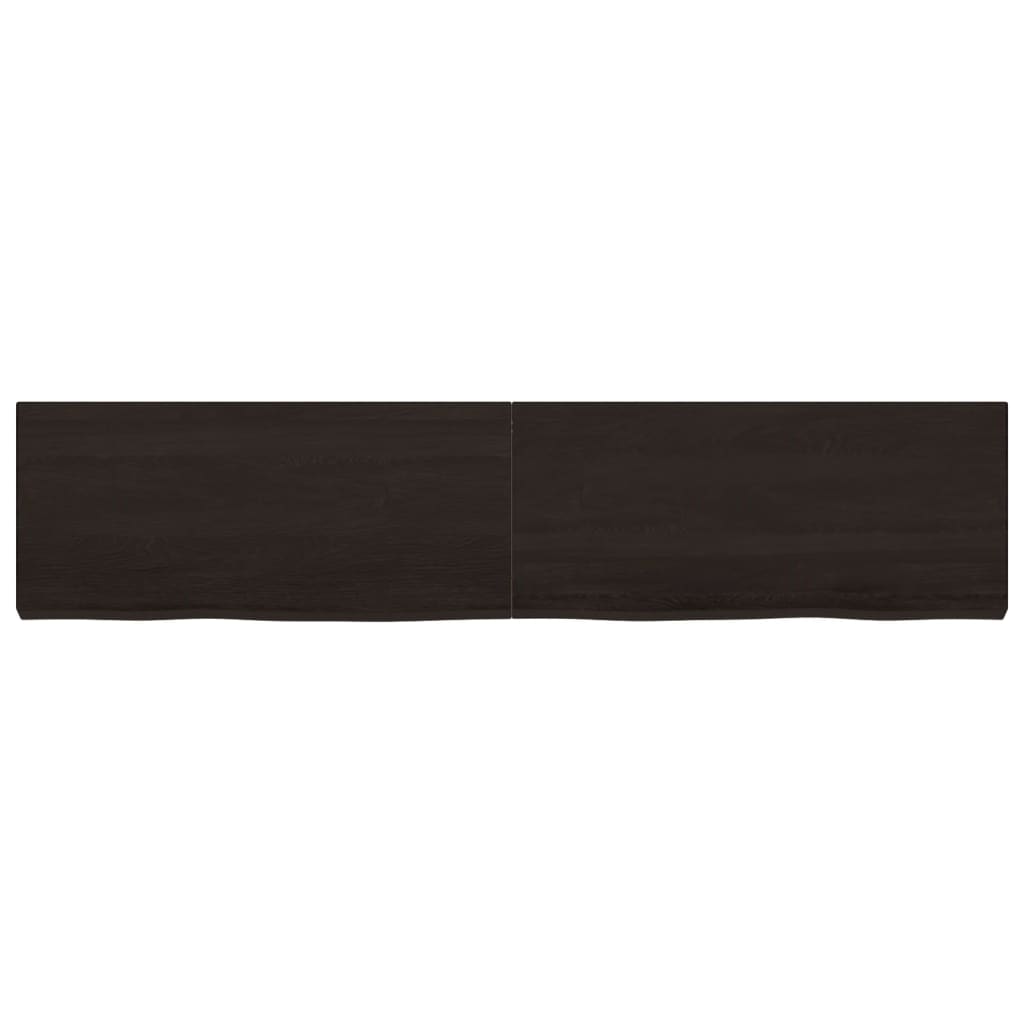 vidaXL Bathroom Countertop Dark Brown 180x40x(2-6) cm Treated Solid Wood