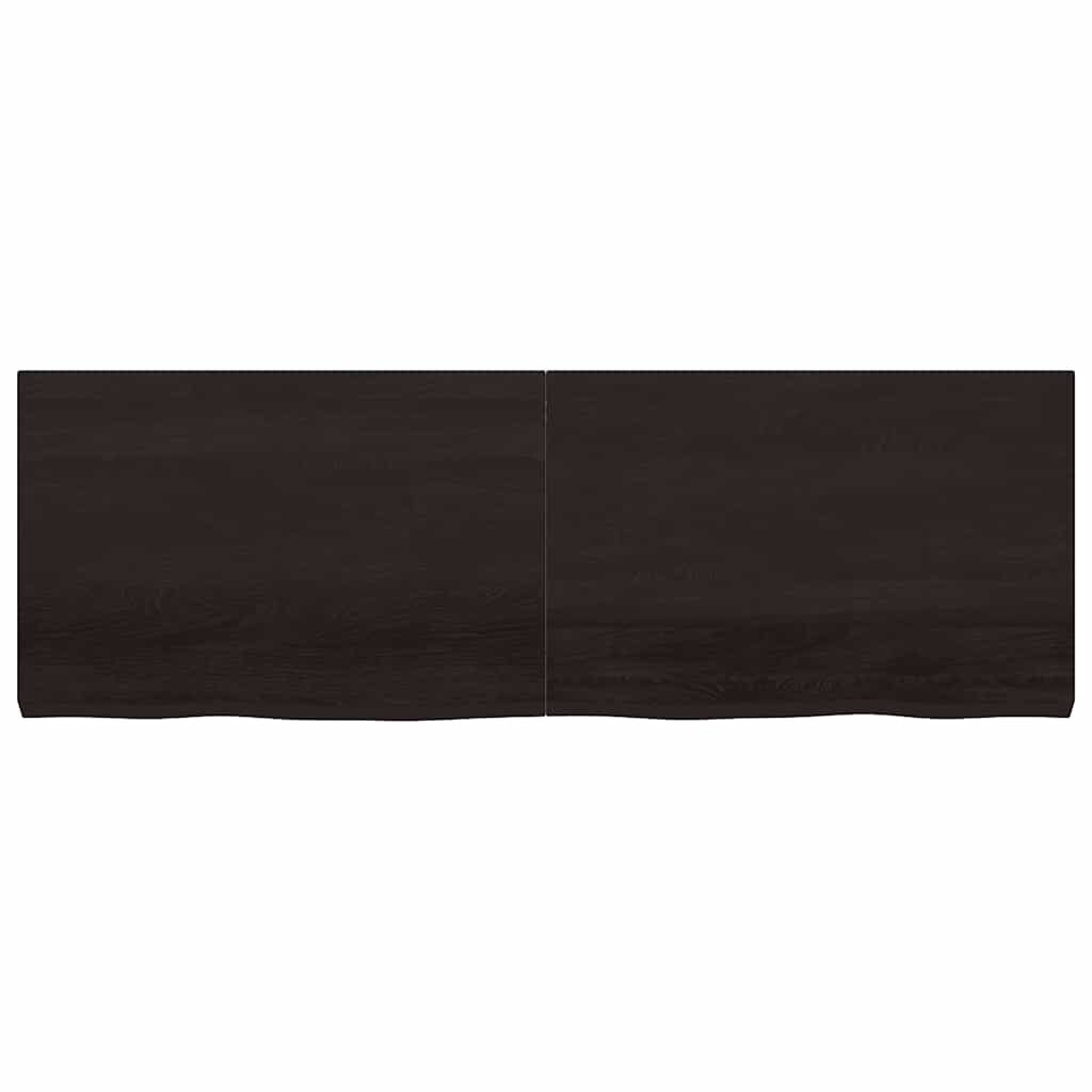 Bathroom Countertop Dark Brown 180x60x(2-6) cm Treated Solid Wood