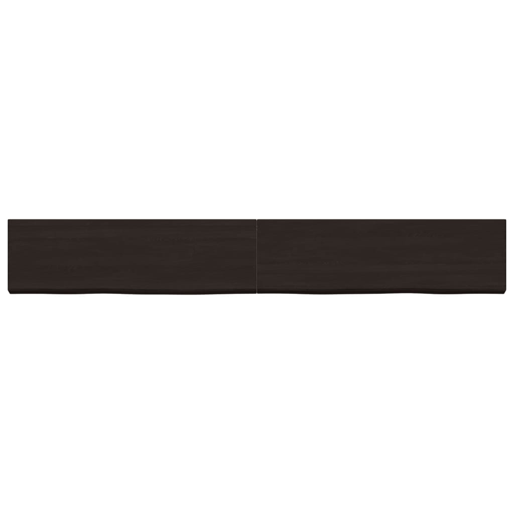 vidaXL Bathroom Countertop Dark Brown 200x30x(2-6) cm Treated Solid Wood