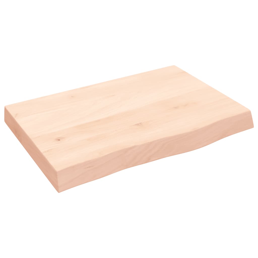 Table Top 60x40x(2-6) cm Untreated Solid Wood Oak