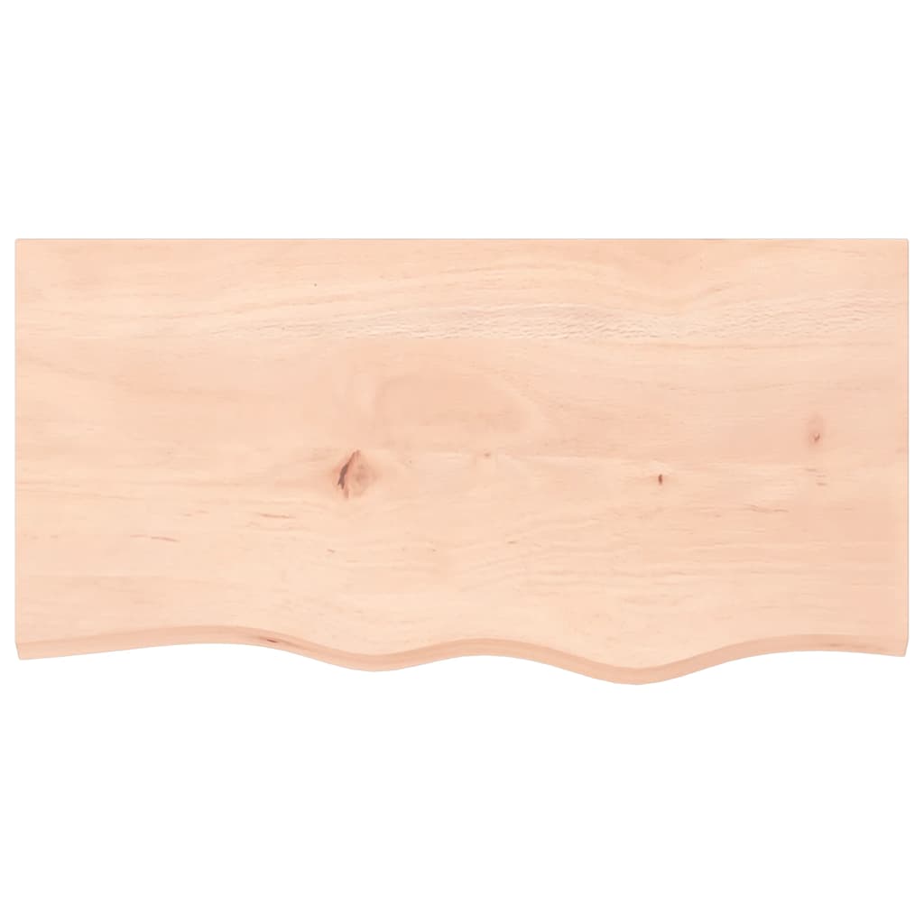 Table Top 80x40x(2-6) cm Untreated Solid Wood Oak