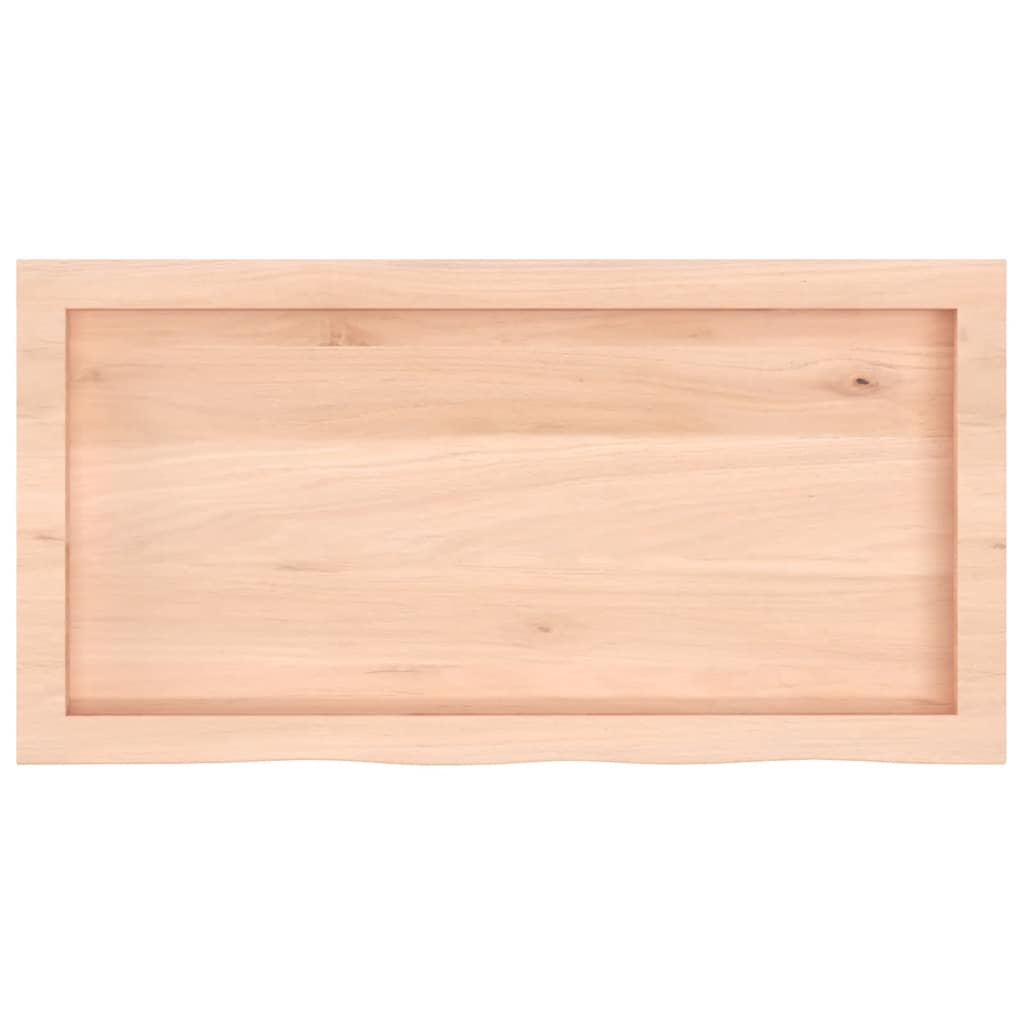 Table Top 80x40x(2-6) cm Untreated Solid Wood Oak