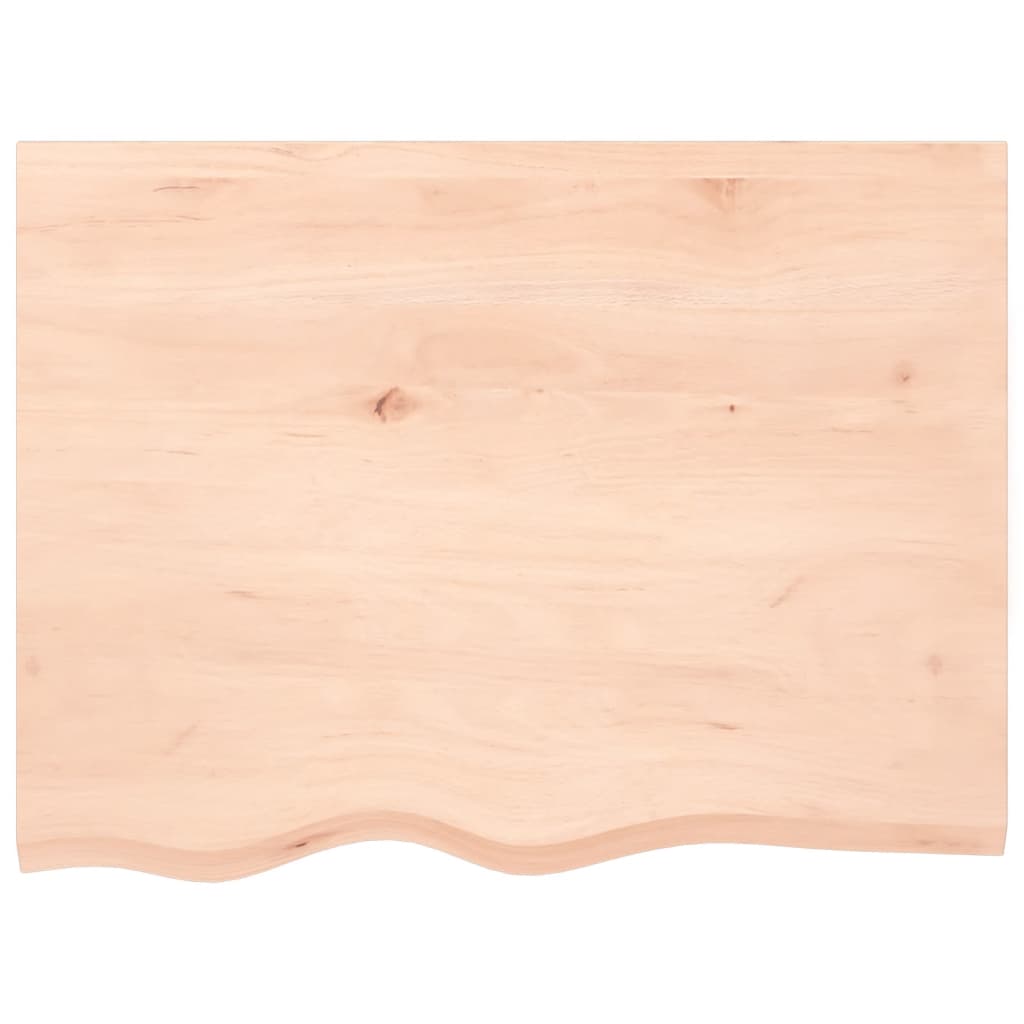 vidaXL Table Top 80x60x(2-4) cm Untreated Solid Wood Oak