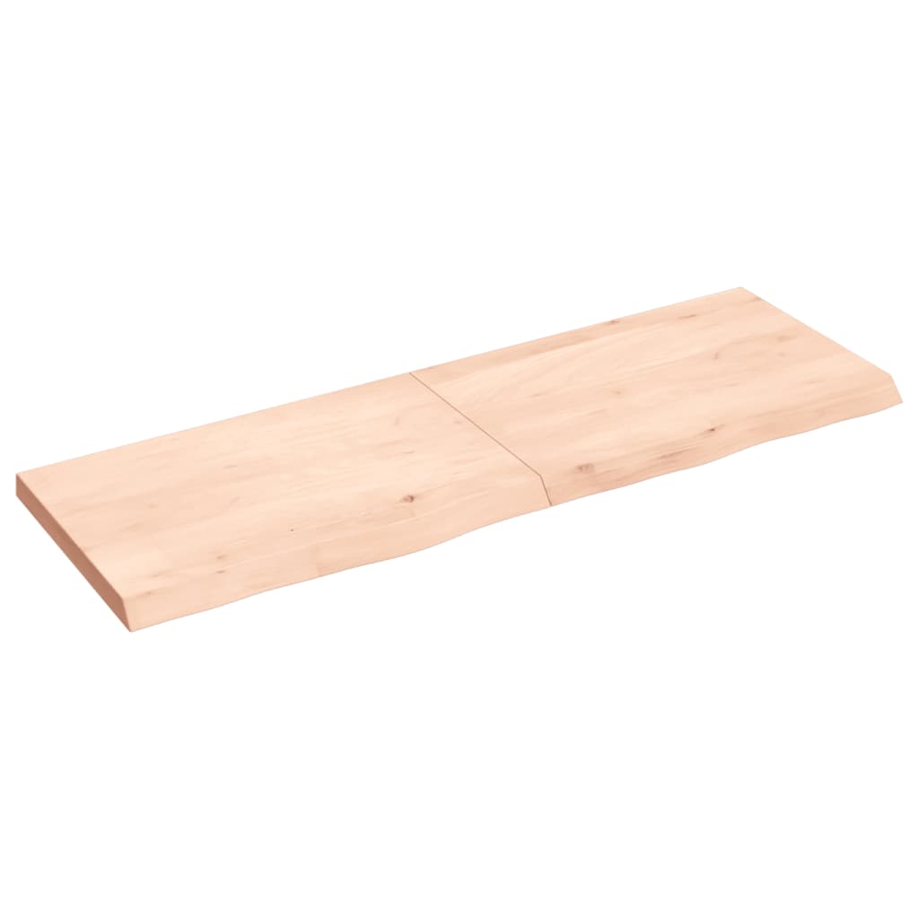 vidaXL Table Top 120x40x(2-4) cm Untreated Solid Wood Oak