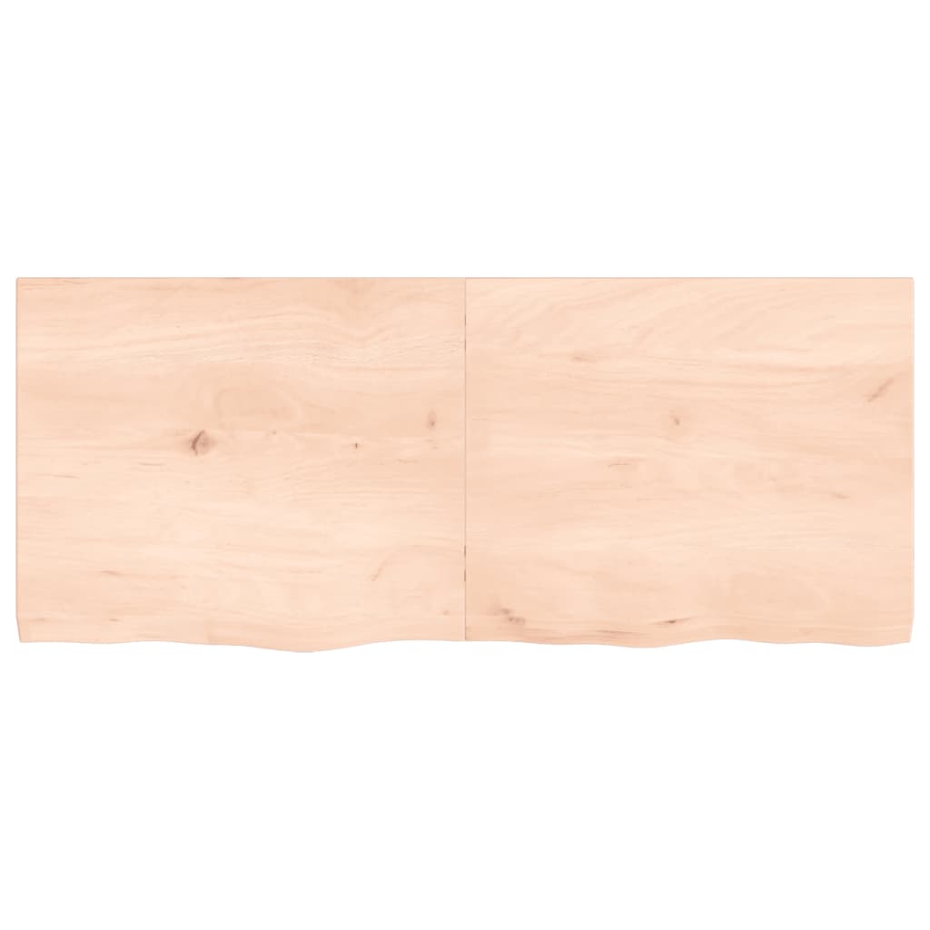 vidaXL Table Top 120x50x(2-4) cm Untreated Solid Wood Oak