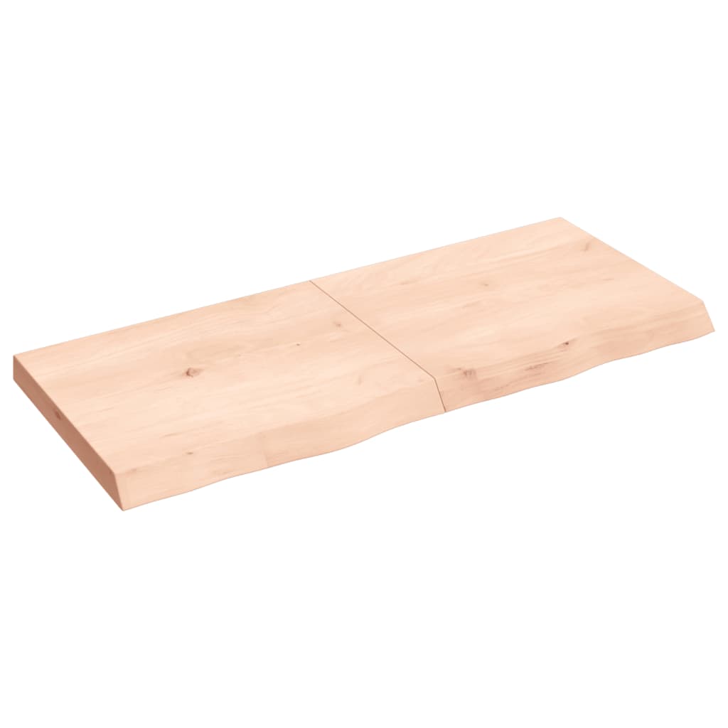 vidaXL Table Top 120x50x(2-6) cm Untreated Solid Wood Oak