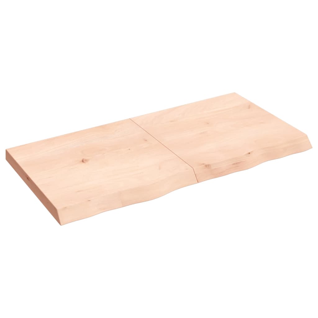 vidaXL Table Top 120x60x(2-6) cm Untreated Solid Wood Oak