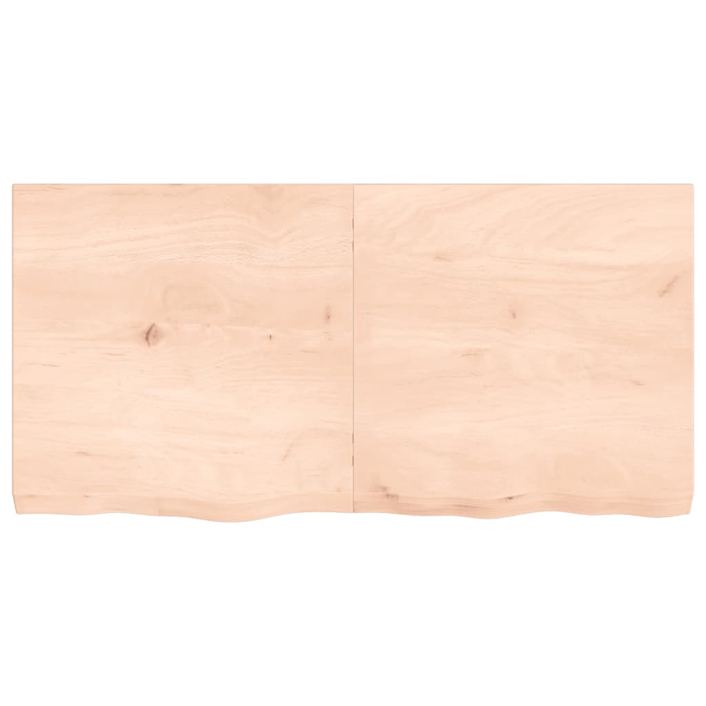 vidaXL Table Top 120x60x(2-6) cm Untreated Solid Wood Oak