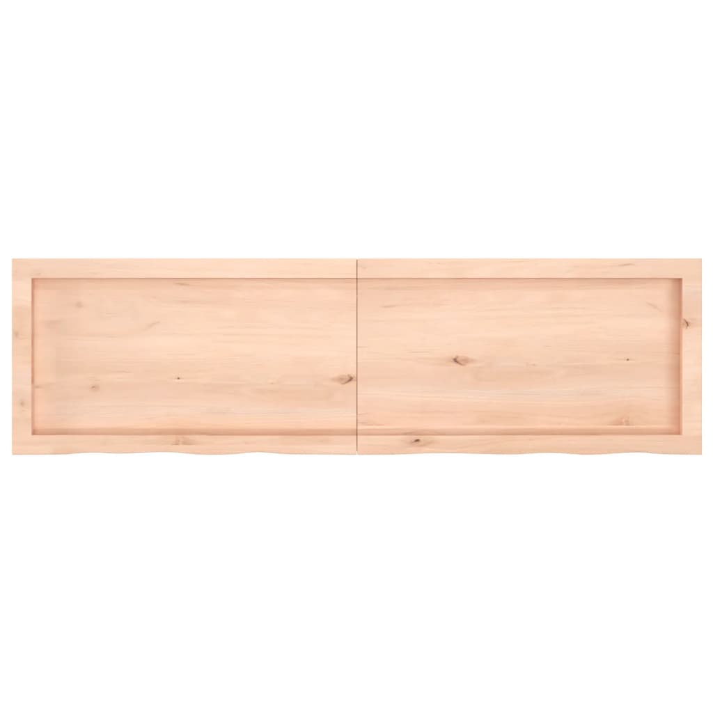 vidaXL Table Top 140x40x(2-4) cm Untreated Solid Wood Oak