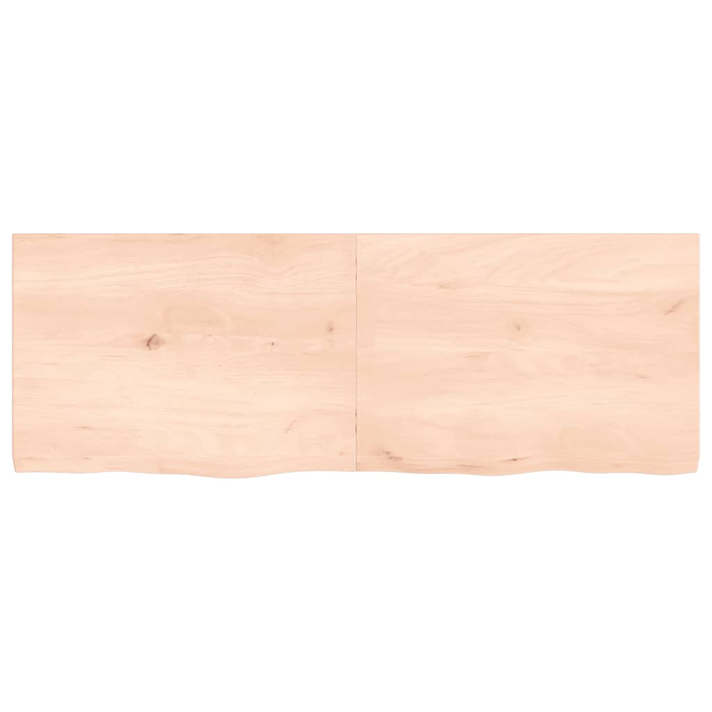 vidaXL Table Top 140x50x(2-4) cm Untreated Solid Wood Oak