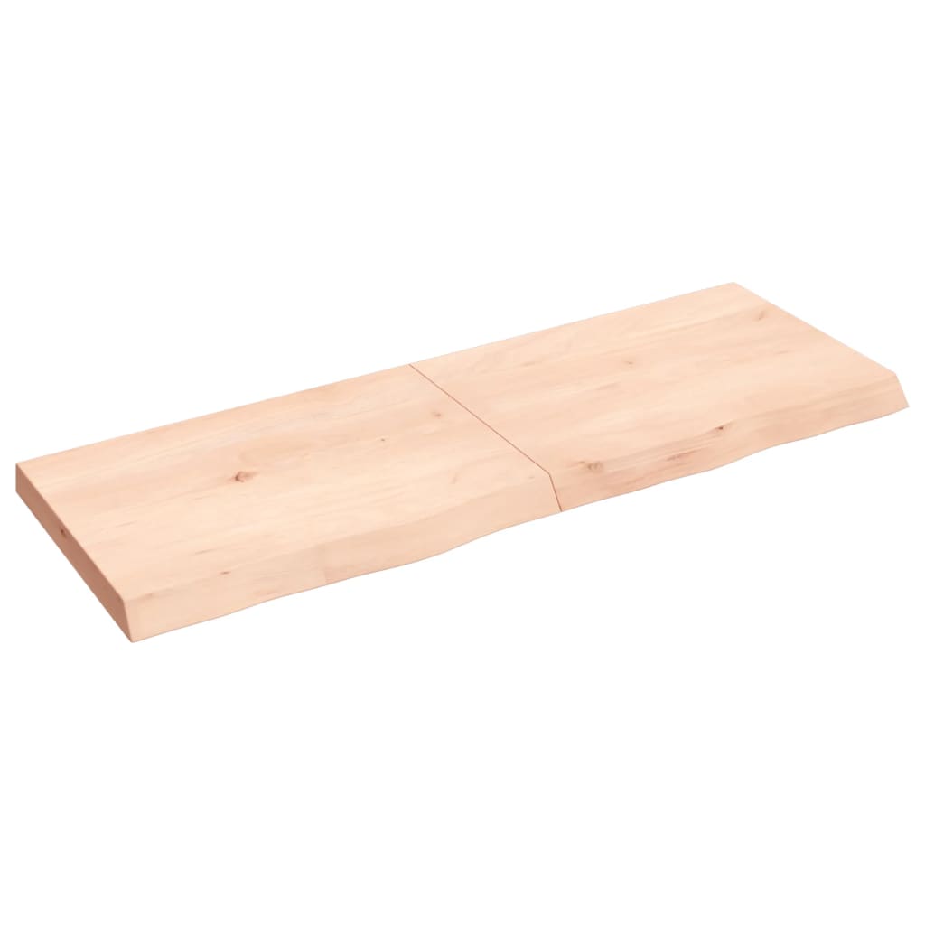 vidaXL Table Top 140x50x(2-6) cm Untreated Solid Wood Oak