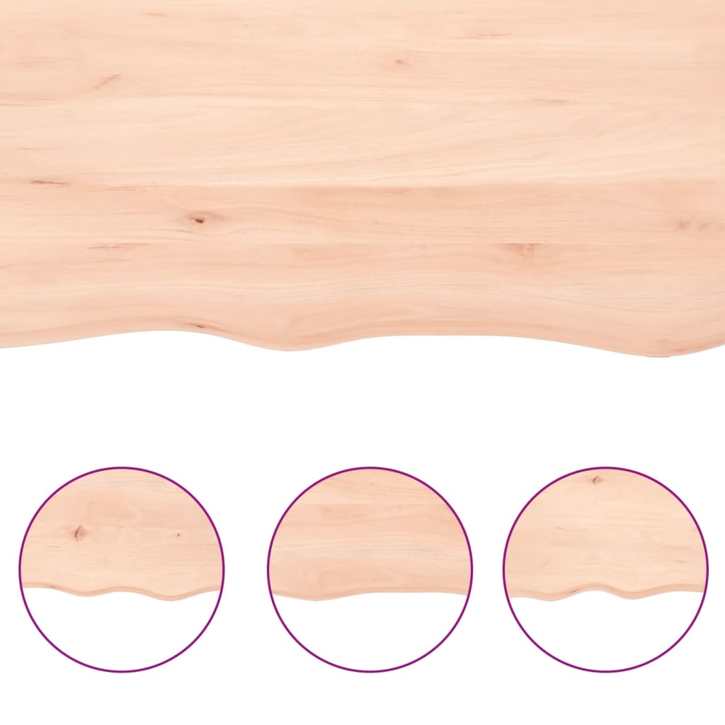 vidaXL Table Top 200x50x(2-4) cm Untreated Solid Wood Oak