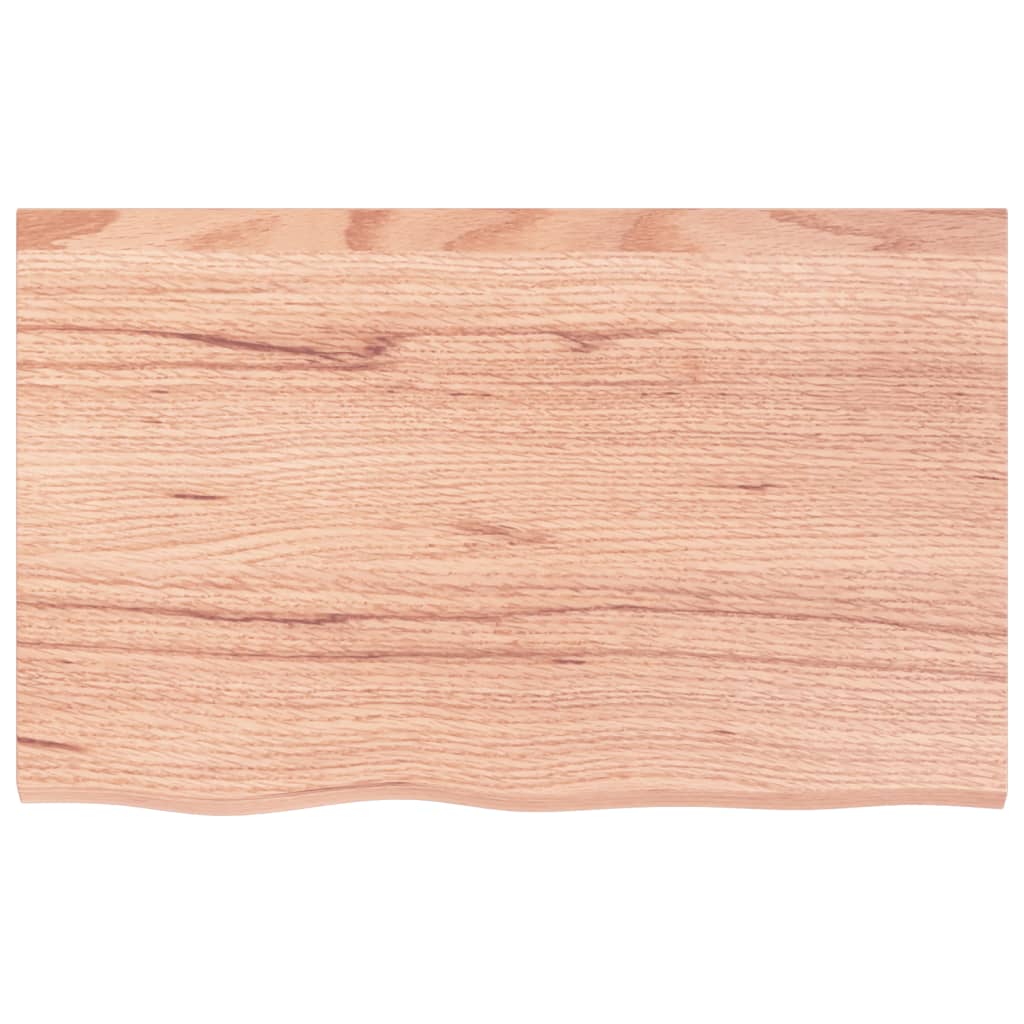 vidaXL Table Top Light Brown 80x50x2 cm Treated Solid Wood Oak