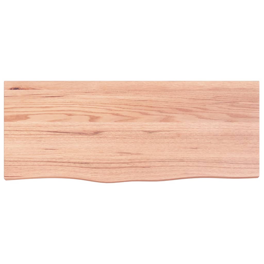 vidaXL Table Top Light Brown 100x40x2 cm Treated Solid Wood Oak