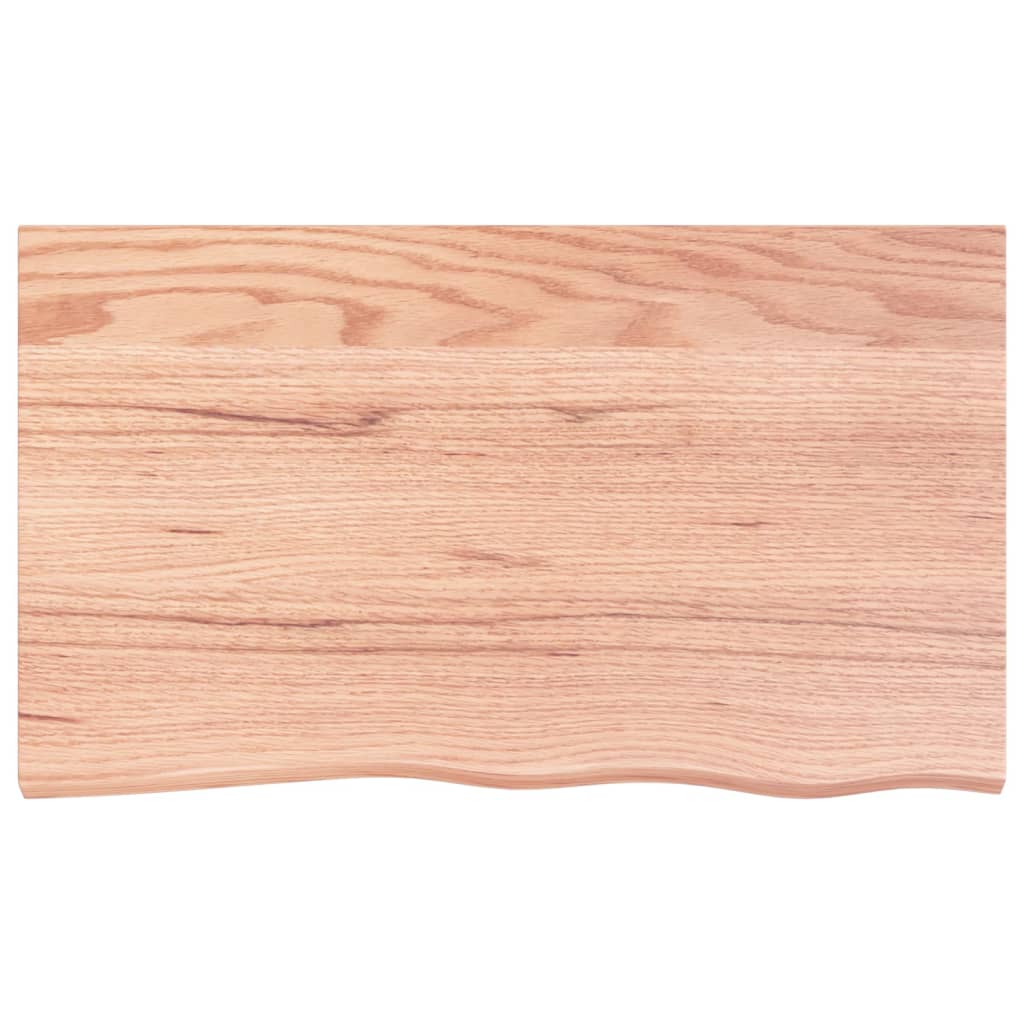 vidaXL Table Top Light Brown 100x60x(2-4) cm Treated Solid Wood Oak