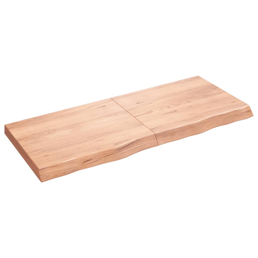 vidaXL Table Top Light Brown 120x50x(2-6) cm Treated Solid Wood Oak