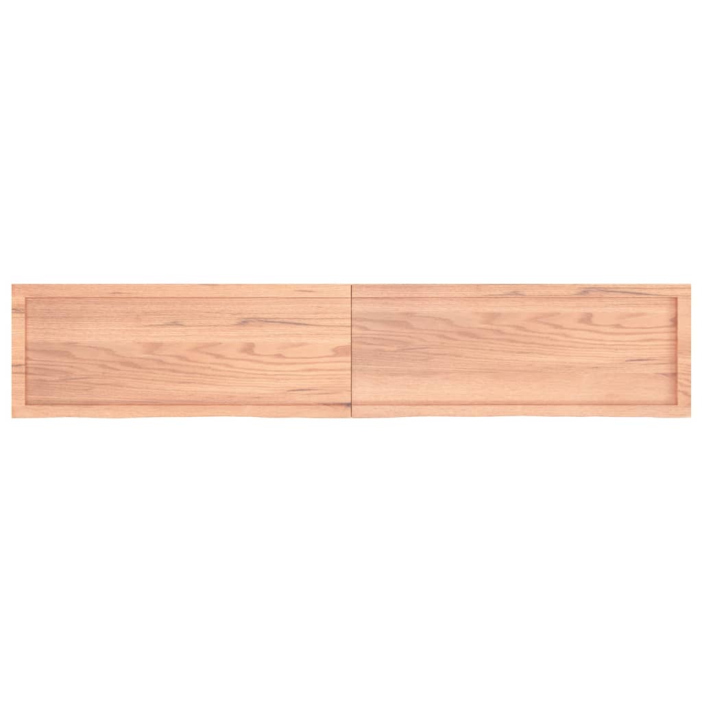 vidaXL Table Top Light Brown 200x40x(2-6) cm Treated Solid Wood Oak