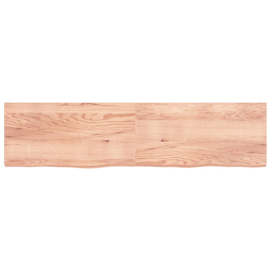 vidaXL Table Top Light Brown 200x50x(2-6) cm Treated Solid Wood Oak