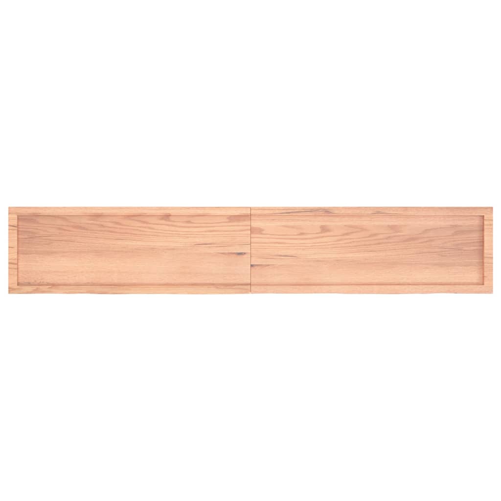 vidaXL Table Top Light Brown 220x40x(2-6) cm Treated Solid Wood Oak