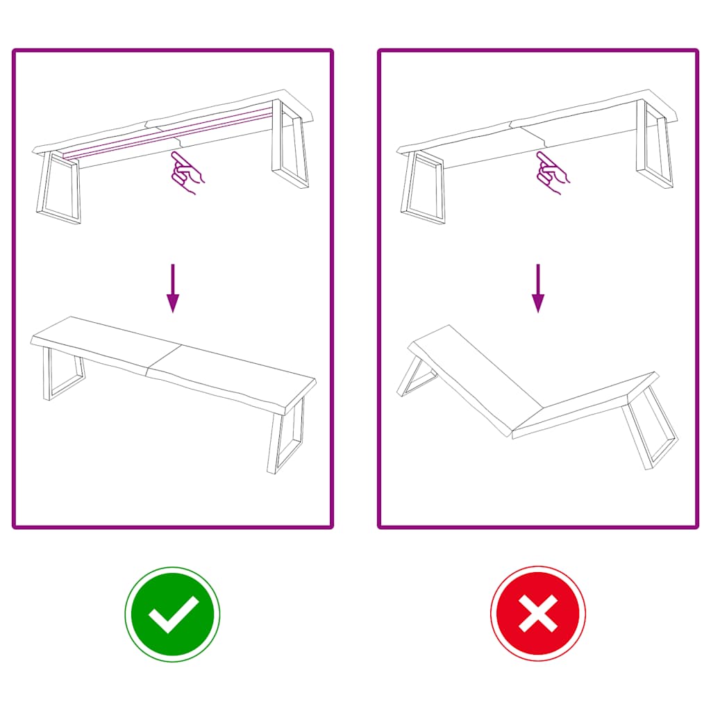 vidaXL Table Top Dark Brown 160x40x(2-4) cm Treated Solid Wood Oak