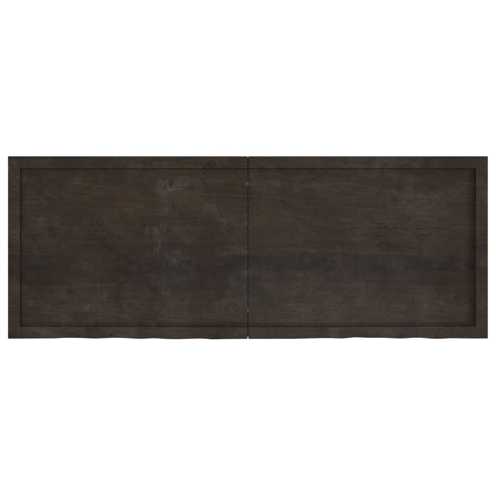 vidaXL Table Top Dark Brown 160x60x(2-6) cm Treated Solid Wood Oak