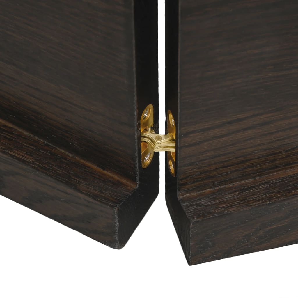 vidaXL Table Top Dark Brown 220x60x(2-4) cm Treated Solid Wood Oak