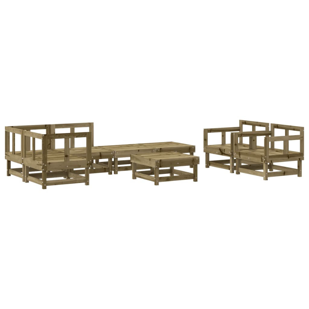 vidaXL 8 Piece Garden Lounge Set Impregnated Wood Pine