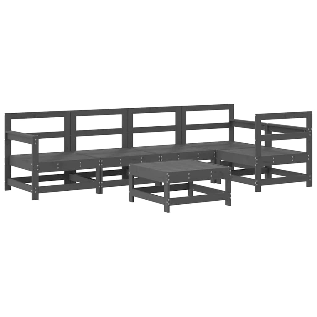 Garden Lounge Set | Grey | Pine wood | Large | Modular